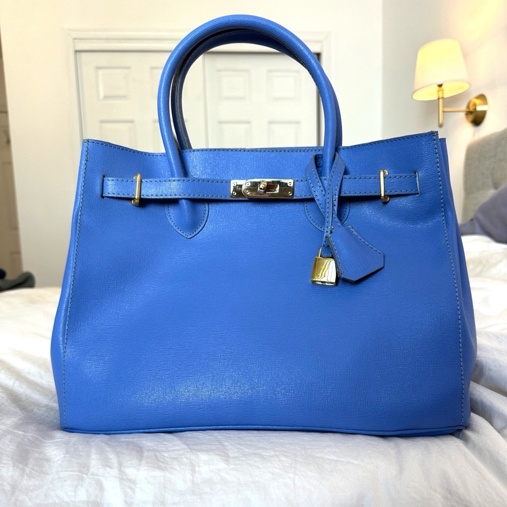 Made in Italy Genuine Leather Satchel Handbag